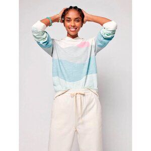 NWT WOMEN'S FAHERTY SUN & WAVES OCEAN WAVE PULLOVER HOODIE SWEATSHIRT